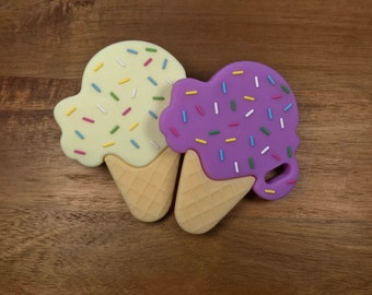 Silicone Ice Cream Teether | Baby Teether Silicone | Silicone Teething Toy | Silicone Teether | Ice Cream Toy | Baby Shower Gift