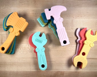 711TEK Teething Toy for Babies Yellow Wrench 