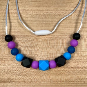 Silicone Sensory Necklace | Silicone Bead Sensory Necklace | Silicone Bead Jewelry |  Fidget Necklace | Silicone Necklace | Fidget Jewelry