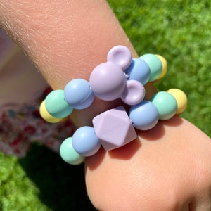 Mickey Silicone Sensory Bracelet | Fidget Bracelet | Sensory Accessories | Silicone Accessories | Fidget Jewelry | Silicone Bead