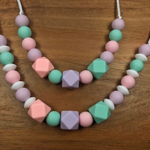 Silicone Sensory Necklace | Silicone Bead Sensory Necklace | Silicone Bead Jewelry |  Fidget Necklace | Silicone Necklace | Fidget Jewelry