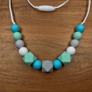 Silicone Sensory Necklace | Silicone Bead Sensory Necklace | Silicone Bead Jewelry |  Fidget Necklace | Silicone Necklace | Fidget Jewelry