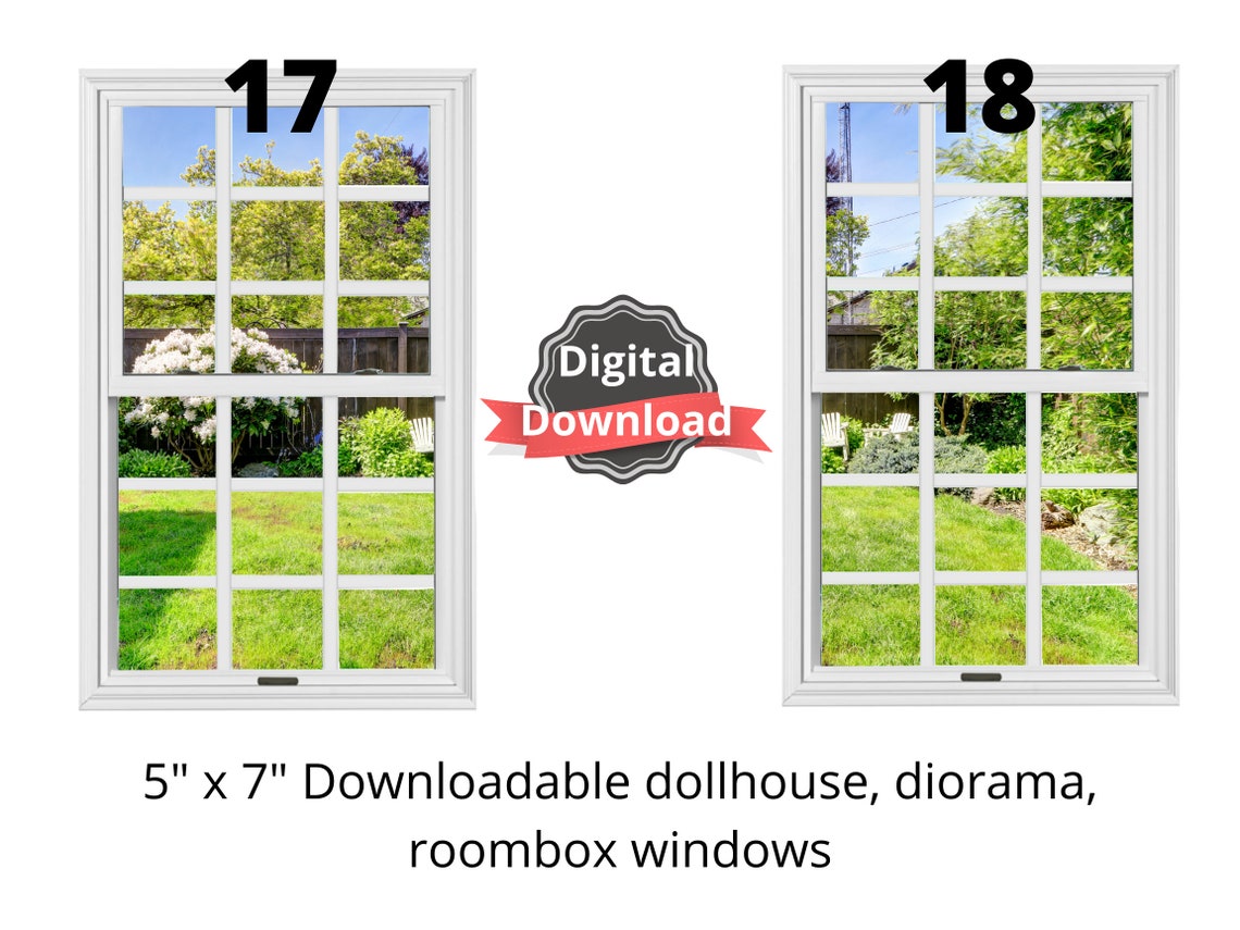 18 DIGITAL DOWNLOAD Images of 1:6 Scale WHITE Windows With - Etsy
