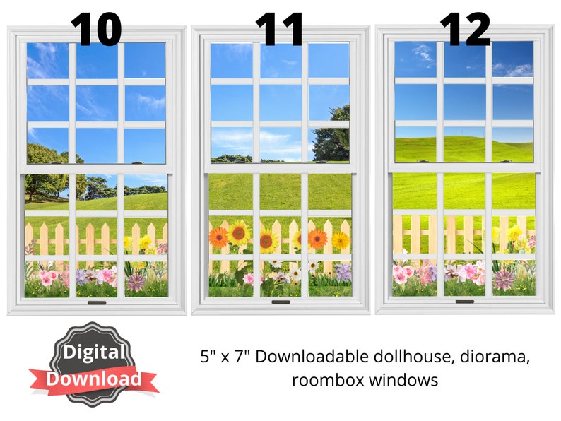 18 DIGITAL DOWNLOAD Images of 1:6 Scale WHITE Windows With - Etsy