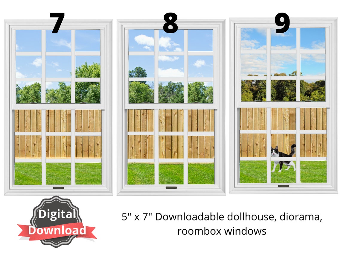 18 DIGITAL DOWNLOAD Images of 1:6 Scale WHITE Windows With - Etsy