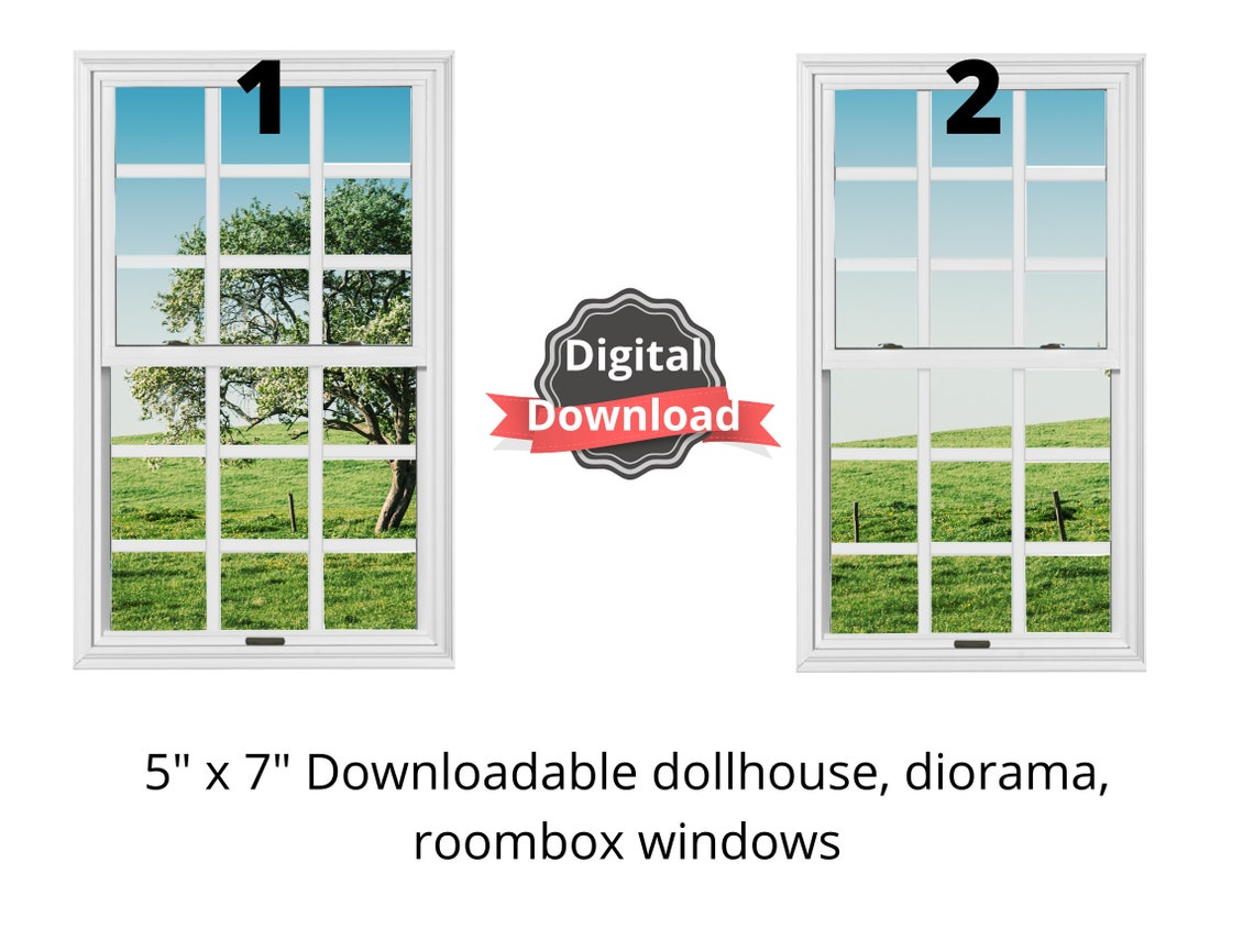 18 DIGITAL DOWNLOAD Images of 1:6 Scale WHITE Windows With - Etsy