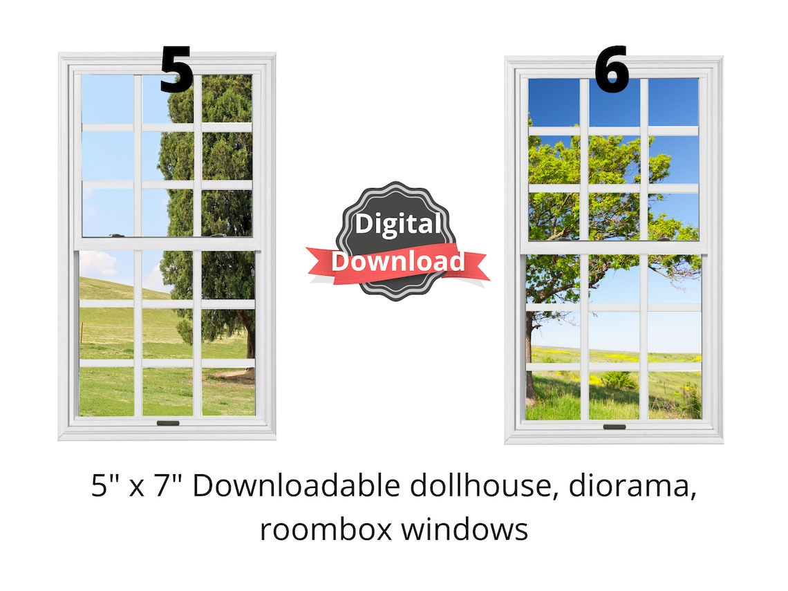 18 DIGITAL DOWNLOAD Images of 1:6 Scale WHITE Windows With - Etsy