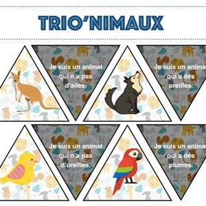 TRIO'NIMAUX : Compréhension écrite pour les enfants à partir du CP