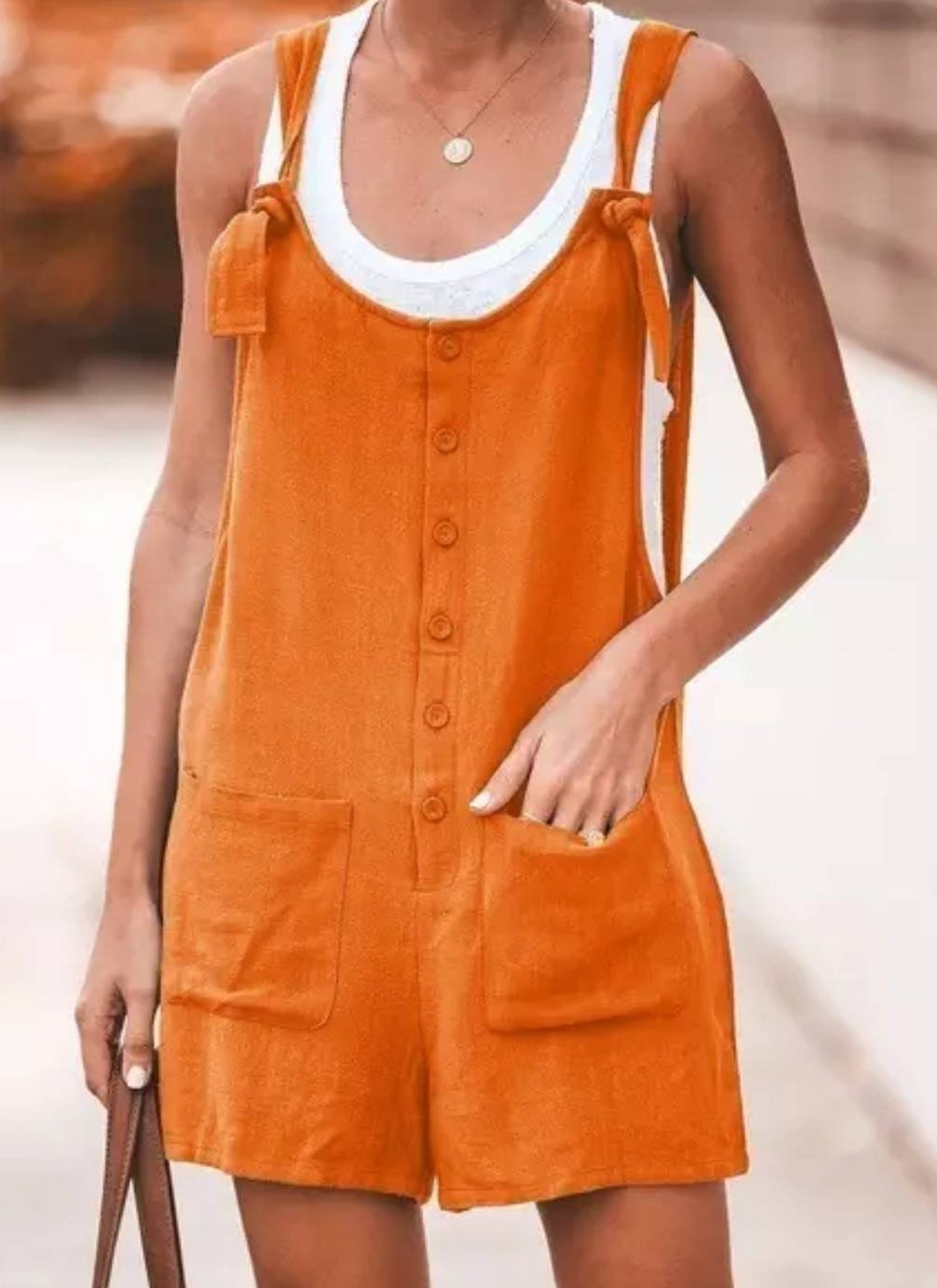 Women's Linen Overall Shorts Jumpsuit Etsy