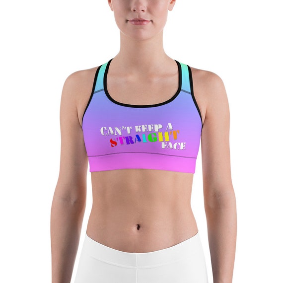 rainbow pride sports bra