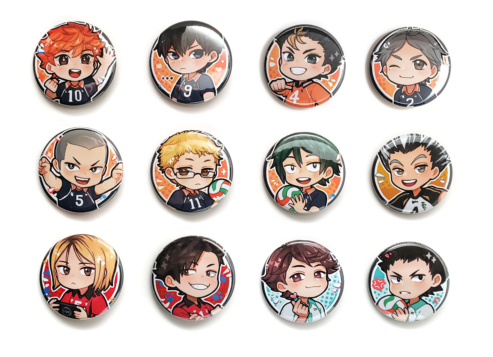 Volleyball Boys!! 1.5" Pinback Buttons