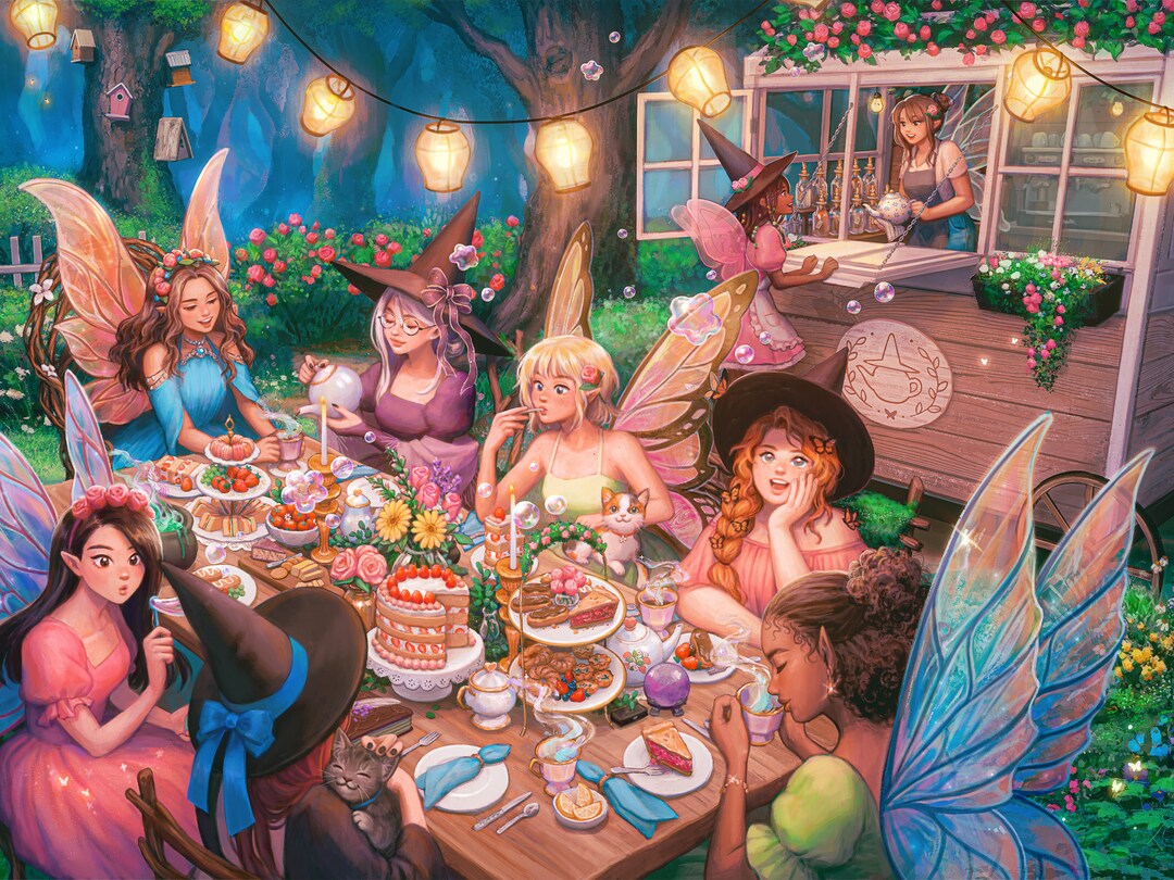 Enchanting Brew Cute Cottagecore Fairy Witch Teaparty Magical Forest