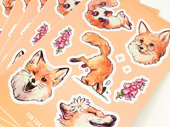 Fox Cottagecore Sticker | Laptop Stickers, Journal Stickers, Vinyl Stickers