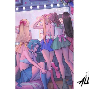 Dress Up! Pink Aesthetic Anime Art Print