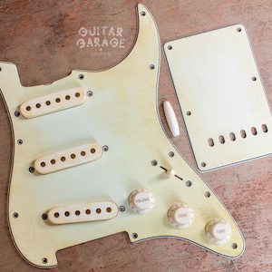 Custom Aged Pickguard - Fender Stratocaster 62 Vintage Reissue Custom Aged Pickguard Made-to-Order plastics kit