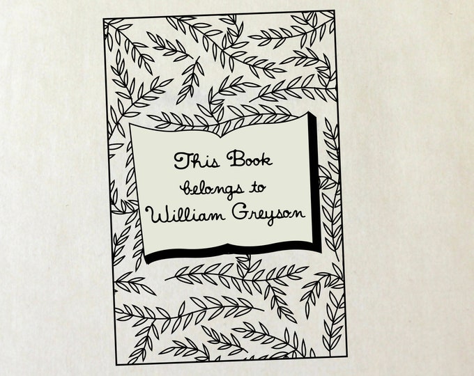 Ex Libris Bookplate Stamp - Little Golden Books -  Perfect Gift for Book Lover - Library - Teacher - Custom - Christmas - Graduation
