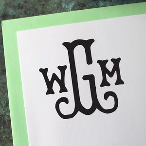 Vintage Monogramm Stempel - Hochzeit - Save the Date - Personalisiertes Geschenk - Einweihungsstempel - Holzstempel - Custom - Selbstfärben - Initialen - Hersteller
