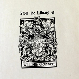 Ex Libris Bookplate Stamp - Medieval Coat of Arms - Perfect Gift Book Lover - Library - Teacher - Custom - Wedding - Christmas - Graduation