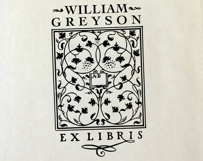 Ex Libris Bookplate Stamp - Grapevine Vineyard - Perfect Gift for Book Lover - Library - Teacher - Custom - Wedding - Christmas - Graduation