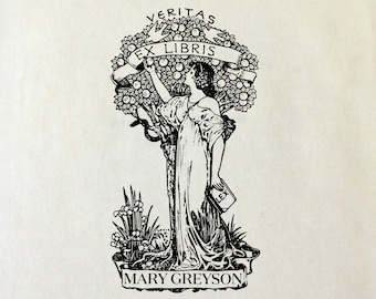 Timbre Ex-Libris Bookplate - Eve Picking Apple - Cadeau parfait pour les amoureux des livres - Bibliothèque - Enseignant - Personnalisé - Mariage - Noël - Graduation