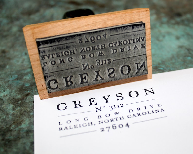 Newlywed Holiday Self Inking Personalized Gift Christmas Evergreen Tree Return Address Stamp Wedding Custom Housewarming