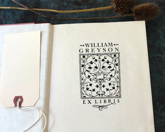 Ex Libris Bookplate Stamp - Grapevine Vineyard - Perfect Gift for Book Lover - Library - Teacher - Custom - Wedding - Christmas - Graduation