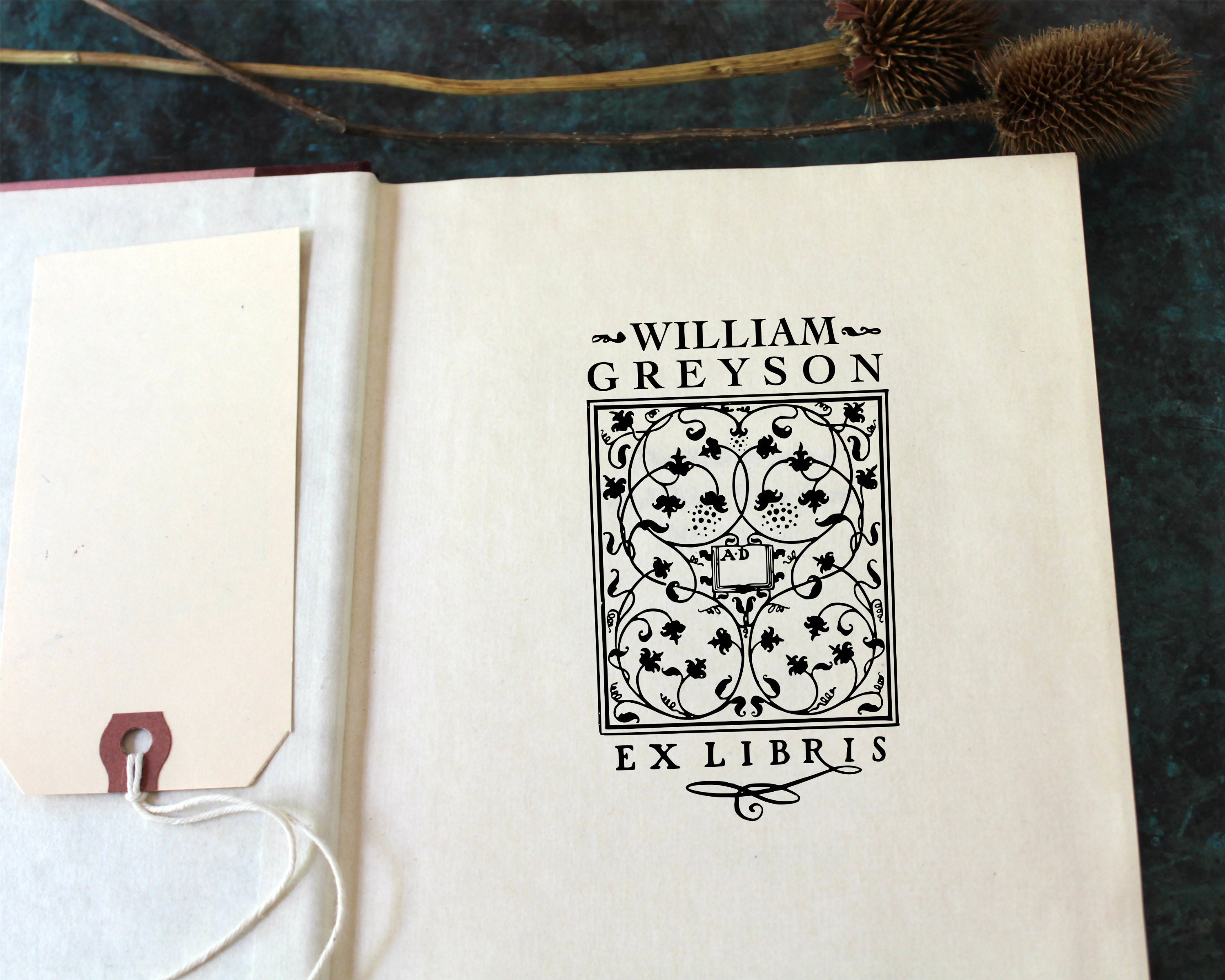 Ex Libris Bookplate Stamp - Grapevine Vineyard - Perfect Gift for Book  Lover - Library - Teacher - Custom - Wedding - Christmas - Graduation