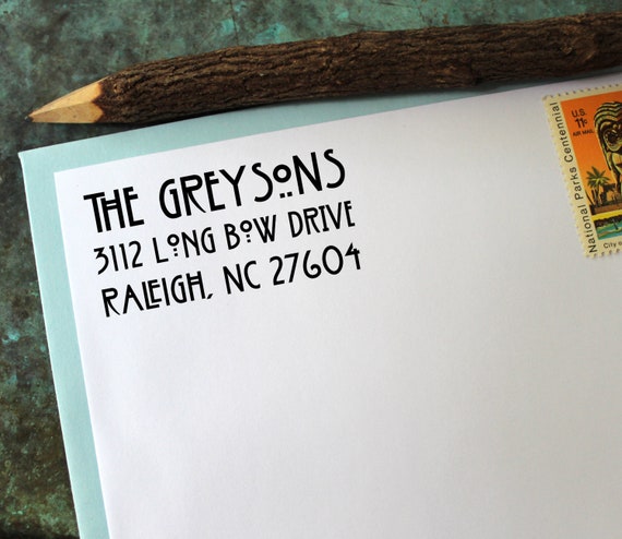 Custom Address Stamp, Self-inking Round Monogram Address Stamp, Personalized  Address Stamp 