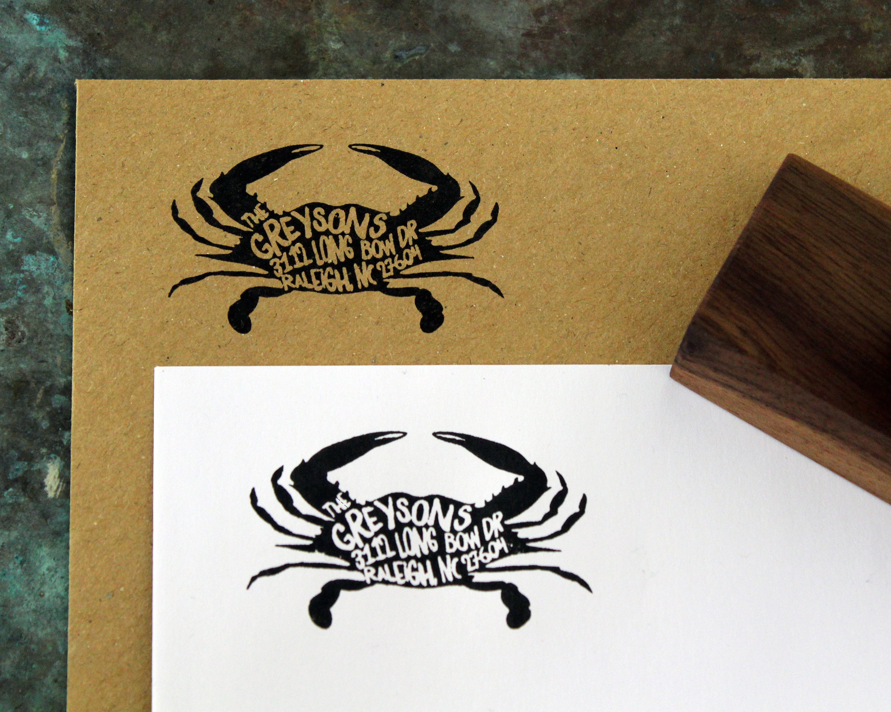 Wildlife Impressions Custom Crab Address Wax Seal Stamp