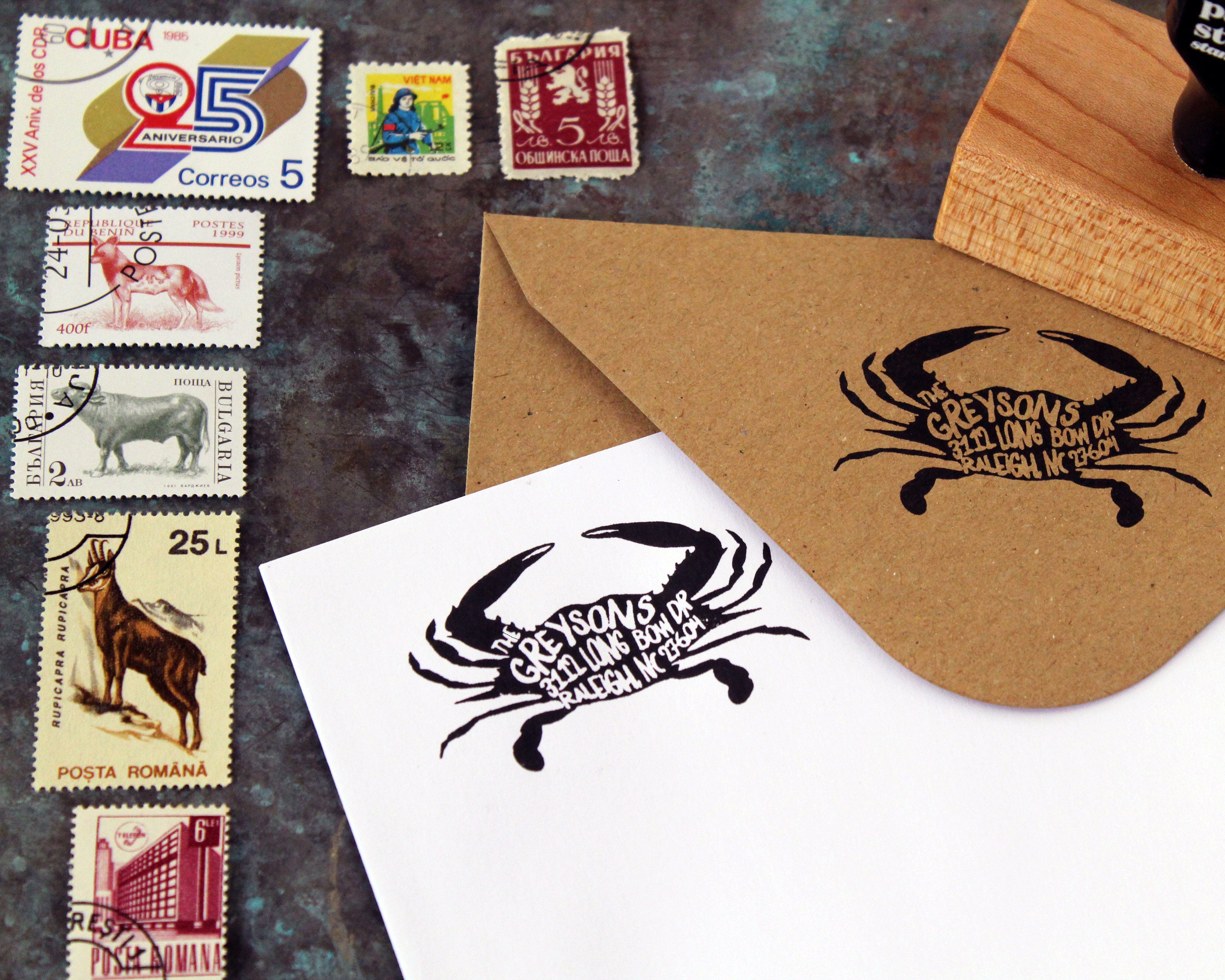 Custom Return Address Stamp, Save The Date Stamp