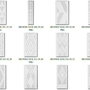 20 Schede perforate DIGITALI per macchine per maglieria 24 Brother Singer SVG per Cricut