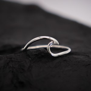 Wave Ring (1.3 mm), Women's Jewelry, Silver Ring, Minimalistic Ring, Gifts for Her