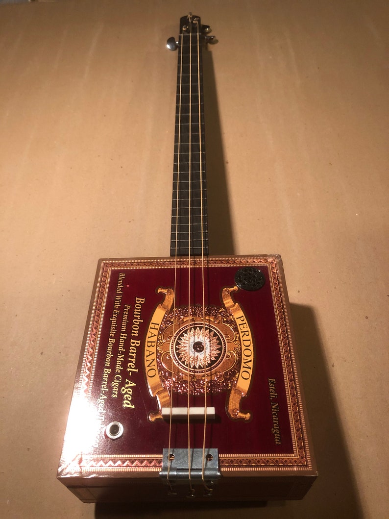 Cigar Box Guitar With Frets Left handed Etsy Cigar Box Guitar With Frets Left handed Etsy