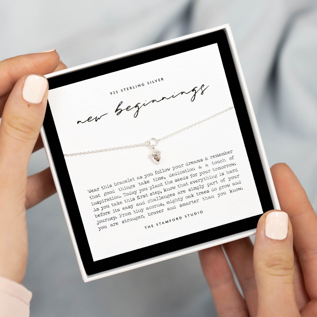 Sterling Silver New Beginnings Bracelet, Graduation Gift, New Chapter