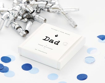 Personalised Things I Love About Dad... Love Notes, Keepsake Gift For Dad With 10 Personalised Cards, Gift From Son, Gift From Daughter