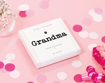 Choses personnalisées que j'aime chez grand-mère... Notes d'amour, cadeau souvenir pour grand-mère avec 10 cartes de message personnalisées, cadeau du petit-enfant