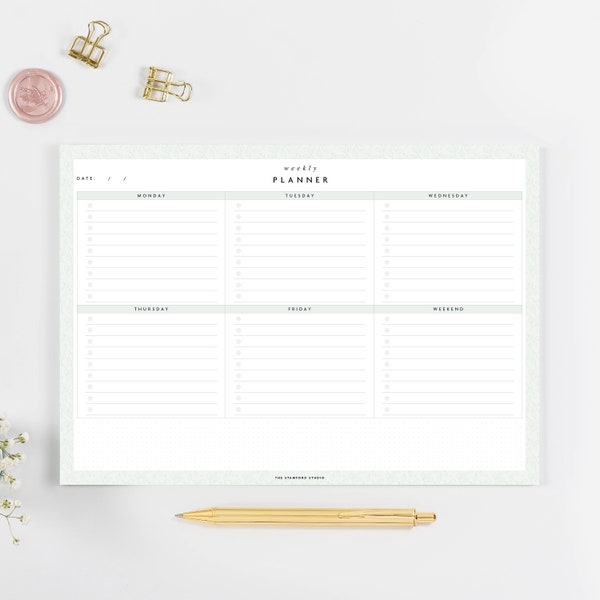 A4 Weekly Desk Planner, Weekly Planner Pad, Entrepreneur Planner, A4 Desk Planner, Freelancer Planner, Weekly Business Planner, WFH Planner