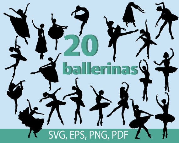 Download Ballerina Silhouette Svg Ballet Silhouette Gymnast Silhouette Etsy