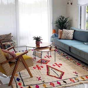 Azilal moroccan rug, Large berber rug, Colorful Moroccan rug, Rugs for living room 8x10, Moroccan rug patterns, Teppiche, Morrocan rug White