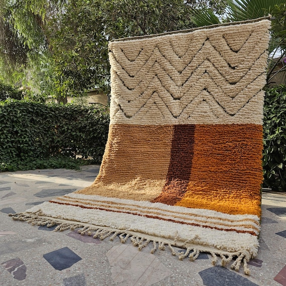 Beni Ourain Moroccan Rug, Berber brown rug, Earth tone rug, Terracotta rug, Beige Morrocan carpet, Rug living room 8x10, Custom made rugs