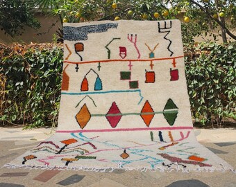 Morrocan rug, beni ourain rugs, Moroccan berber rugs, moroccan rug 8x10, large area rugs, geometric rugs, multi colored carpet, Teppich