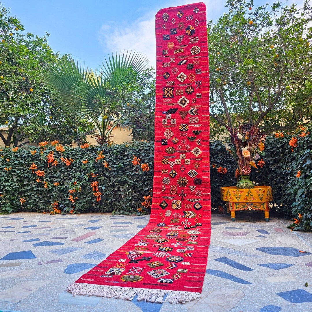 Runner Rugs Riyadh Red Moroccan Runner, Area Rugs, Berber Runner, Läufer Teppich, Custom ...