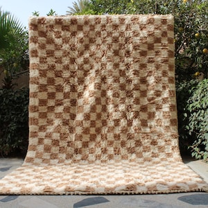 Beniourain rug, Custom Morrocan rug, Checkered area rug, Checkerboard rug, Rug for living room, Moroccan Berber rug, Moroccan shag rug, Rugs