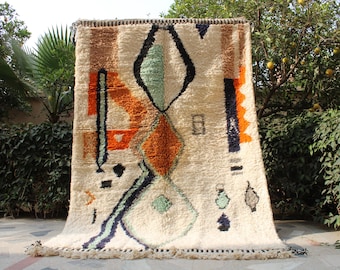 Custom Moroccan rug, Area rugs for living room, Beniourain rug, Moroccan shag rug, Berber rug, Morrocan rug, Colorful Rug, Teppich, Boho rug