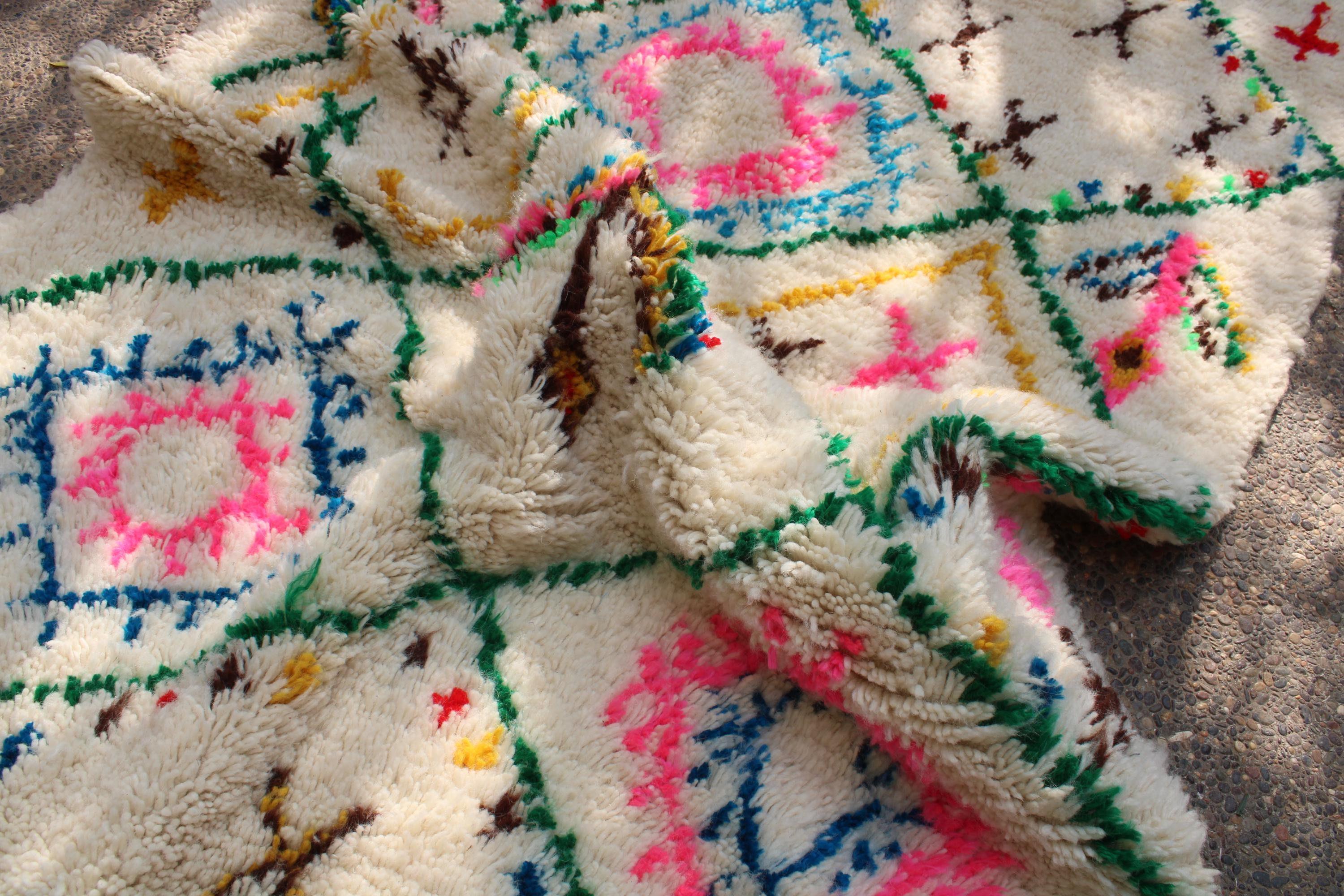 Colorful Berber Rug, Beni Ourain Rug, Moroccan Wool Rug, Teppich ...