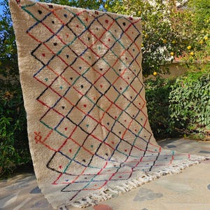 Custom Moroccan rug, Rug living room 8x10, Beniourain rug, Moroccan shag rug, Berber carpet, Morrocan rug, Colorful Rug, Teppich, Boho rug