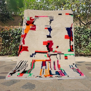 Moroccan Berber Rug, Azilal Rug, Morocco rug, Handmade Carpet, Made to order Rugs, Teppich, Wool rug Colorful, Morrocan rug Large, Rugs 8x10