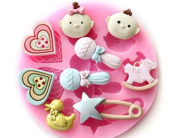 baby shower fondant molds
