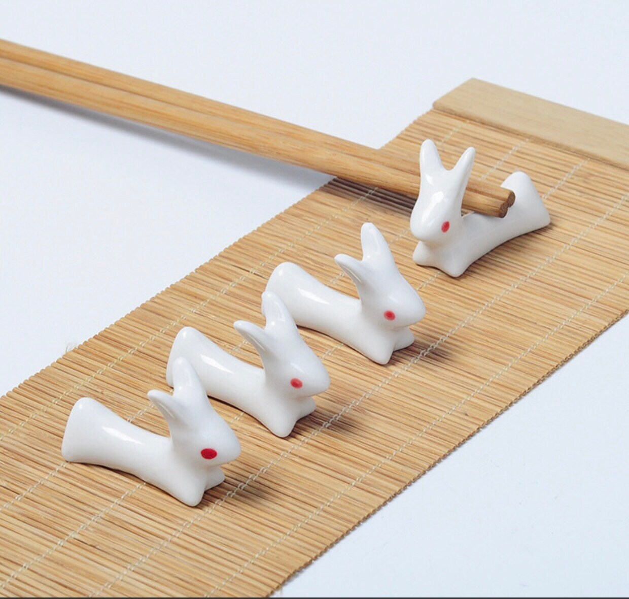 2 x Cute Bunny Chopstick Rest Novelty Lovely Kawaii Gift China Etsy