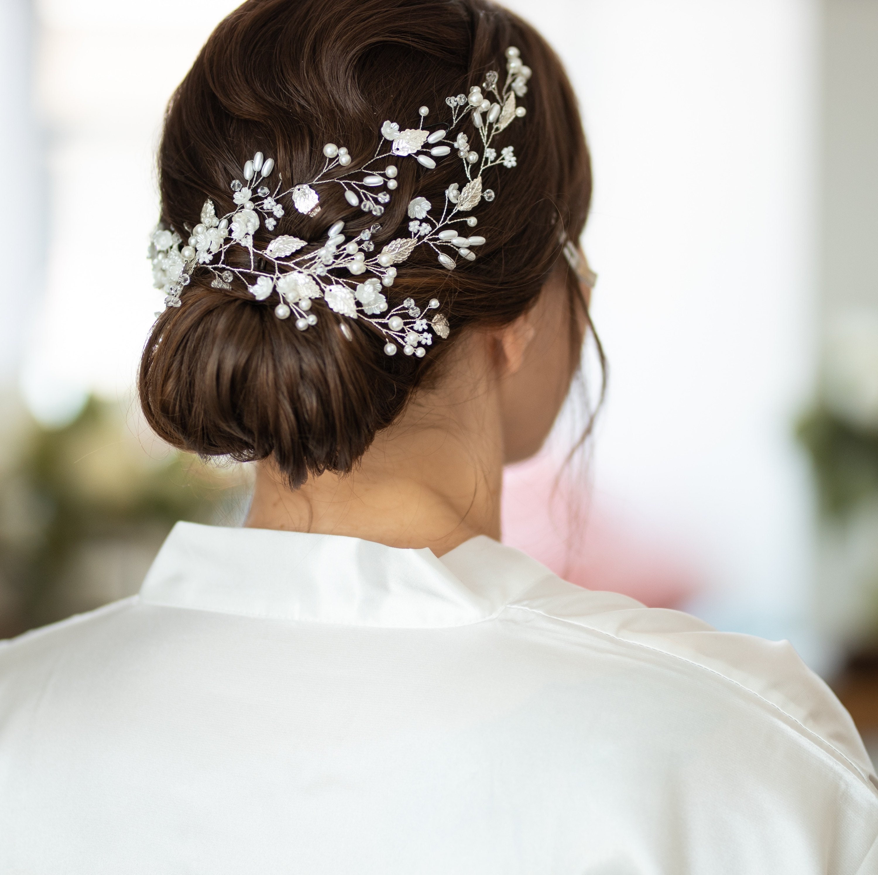 Mode & Accessoires Accessoires Haaraccessoires Haarreifen Braut Haarband Elegant Blumen Stirnband Rebe 
